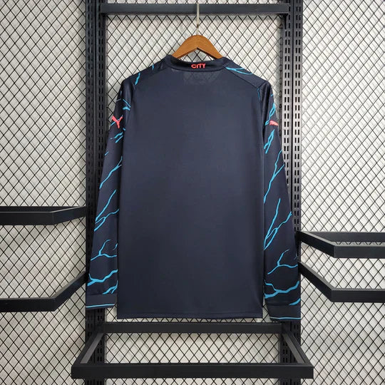 Maillot Manchester City extérieur 2023 2024 manches longues